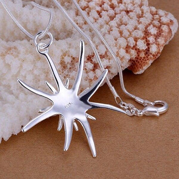 Appealing Silver Plated Starfish pendant necklace- Best Online Prices by Jewellery Supermarket - The Jewellery Supermarket